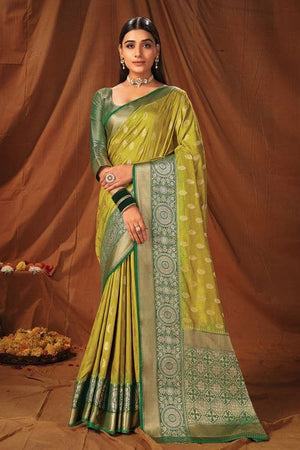 Vibrant Green South Silk Saree