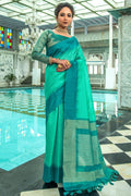 South Silk Saree Vivid Blue South Silk Saree saree online