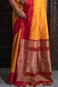 South Silk Saree Yellow Red South Silk Saree saree online