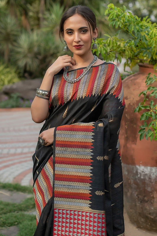 tussar silk saree