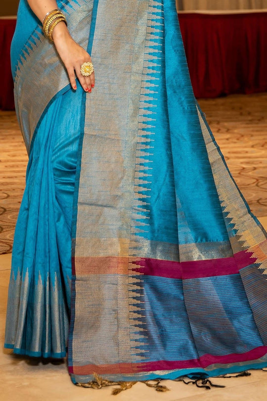 tussar silk saree