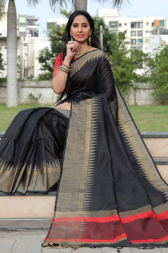 tussar silk saree