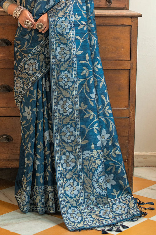 tussar silk saree design