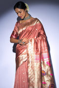 Tussar Saree Copper Pink Tussar Saree saree online
