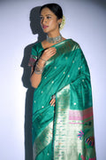 Tussar Silk Saree Mineral Turquoise Blue Tussar Silk Saree saree online