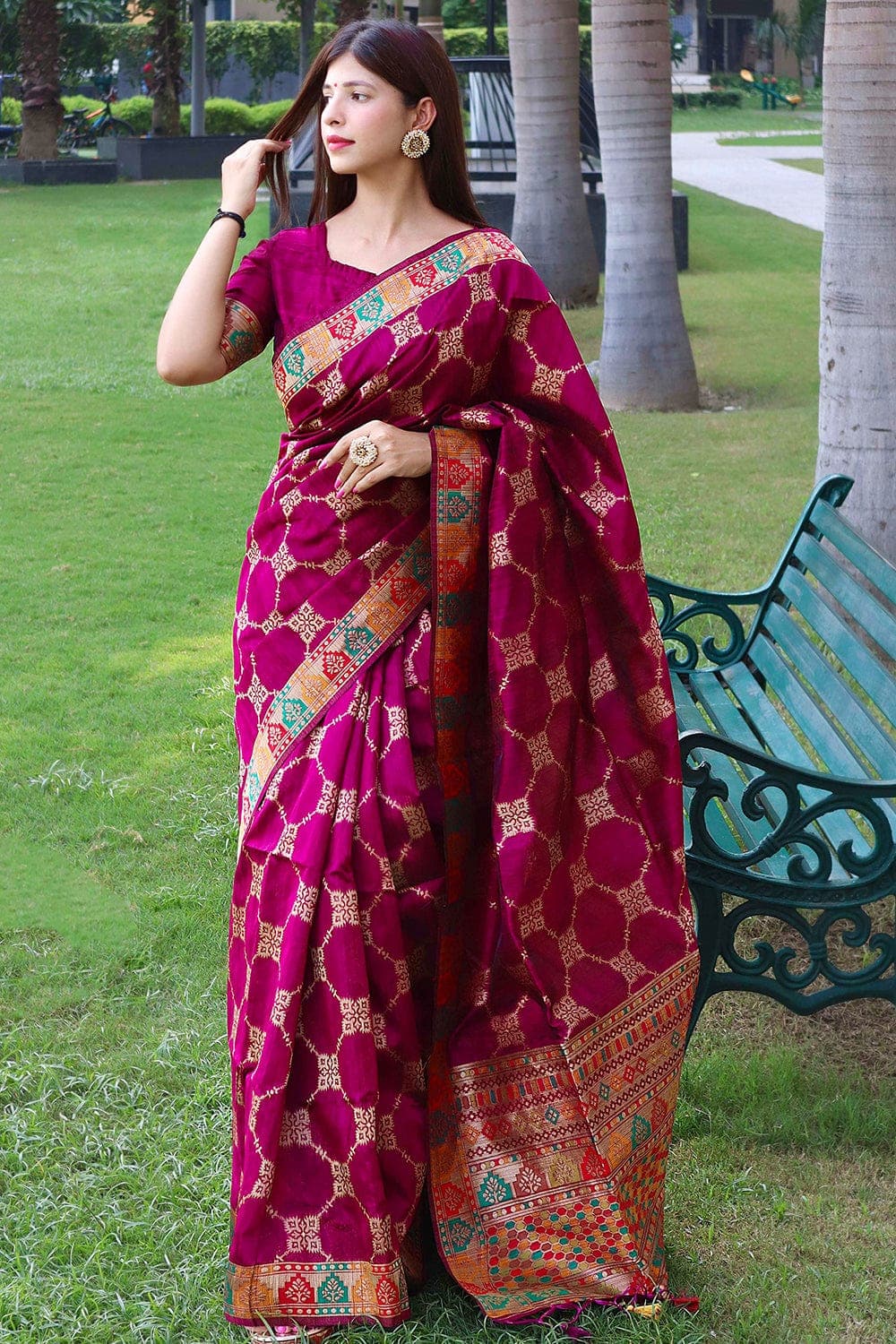 Pink Sky - Buy Mulberry Silk Saree Online | Buy Silk Saree Online
