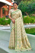 Tussar Saree Pearlescent Beige Tussar Saree saree online