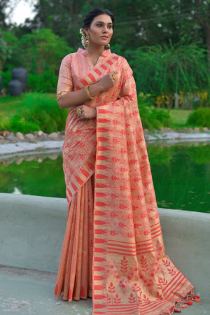 Tussar Saree Peony Pink Tussar Saree saree online