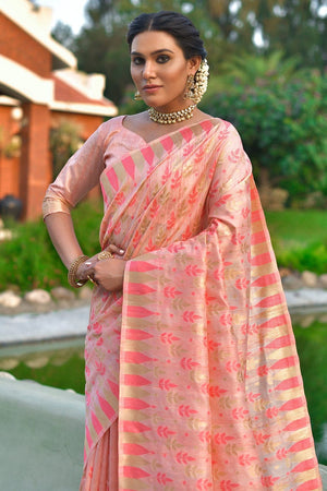 Tussar Saree Taffy Pink Tussar Saree saree online