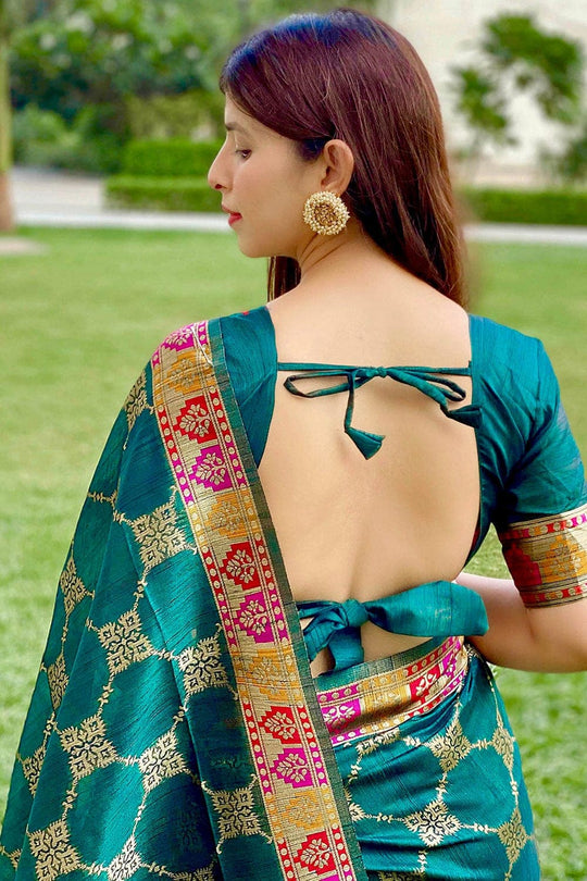 Tussar Saree Teal Green Tussar Saree saree online