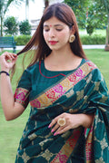 Tussar Saree Teal Green Tussar Saree saree online