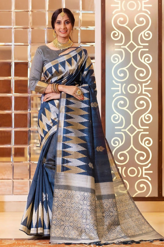 tussar silk saree
