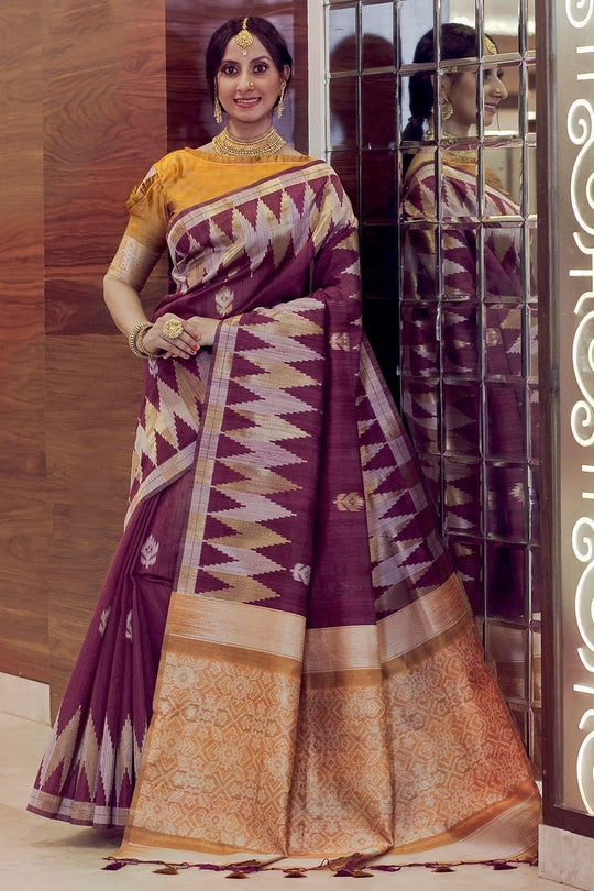 tussar silk saree