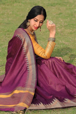 tussar silk saree