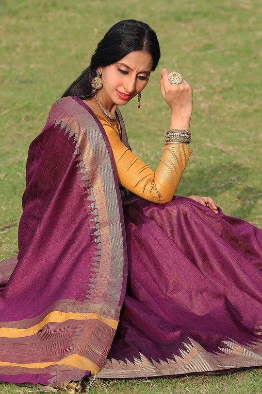 tussar silk saree