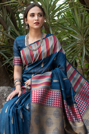tussar silk saree
