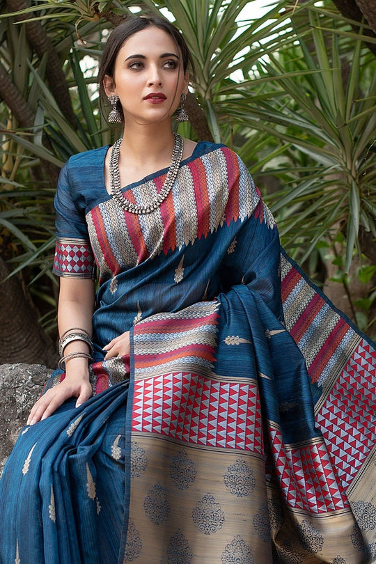 tussar silk saree