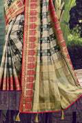 Black And Beige Uppada Saree
