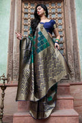 Blue Multicolour Uppada Saree