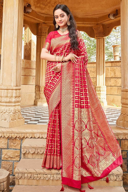 uppada red saree