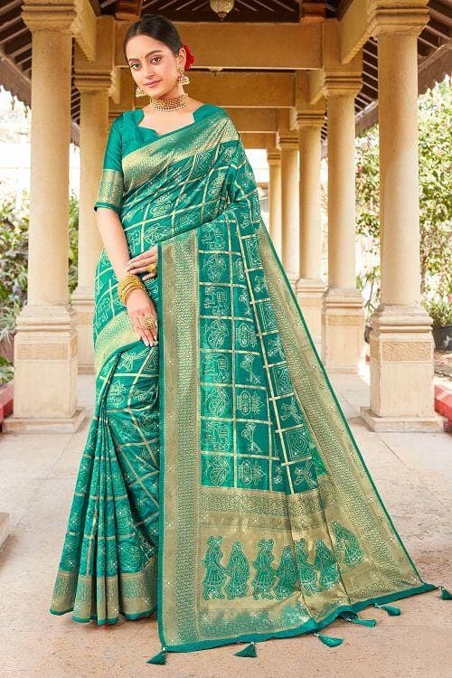 green uppada silk saree