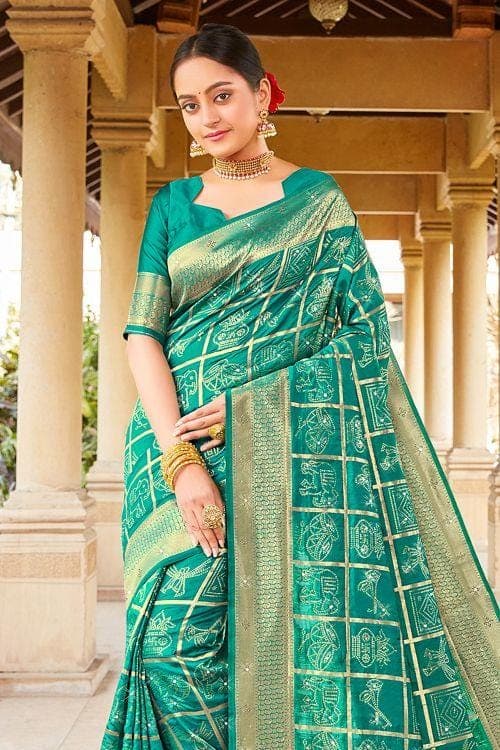 green uppada saree 