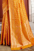 Uppada Silk Saree Fire Yellow Uppada Saree saree online