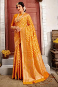 Uppada Silk Saree Fire Yellow Uppada Saree saree online