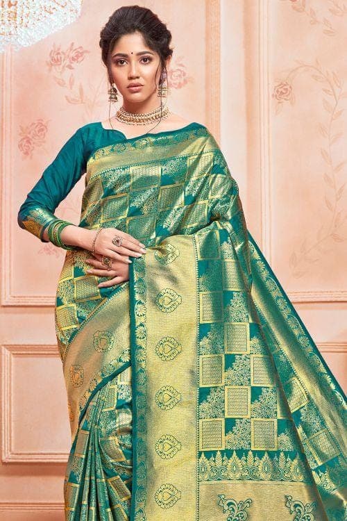 green uppada saree