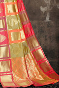 Uppada Silk Saree Lavender And Pista Green Intricate Zari Woven Uppada Saree saree online