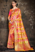 Uppada Silk Saree Multicolor Intricate Zari Woven Uppada Saree saree online
