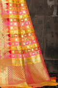Multicolor Intricate zari woven uppada saree - Buy online on Karagiri - Free shipping to USA