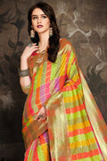 Multicolor Intricate zari woven uppada saree - Buy online on Karagiri - Free shipping to USA