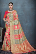 Uppada Silk Saree Multicolor Intricate Zari Woven Uppada Saree saree online