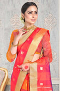 Red Multiclolur Uppada Saree